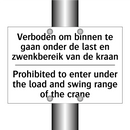 Verboden om binnen te gaan onder /.../ - Prohibited to enter under the /.../