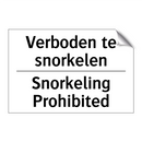 Verboden te snorkelen - Snorkeling Prohibited