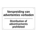 Verspreiding van advertenties /.../ - Distribution of advertisements /.../