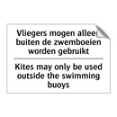 Vliegers mogen alleen buiten de /.../ - Kites may only be used outside /.../