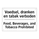 Voedsel, dranken en tabak verboden/.../ - Food, Beverages, and Tobacco Prohibited/.../
