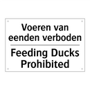Voeren van eenden verboden - Feeding Ducks Prohibited