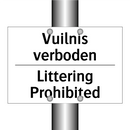 Vuilnis verboden - Littering Prohibited