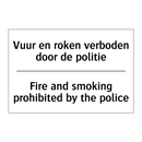 Vuur en roken verboden door de /.../ - Fire and smoking prohibited by /.../