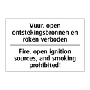 Vuur, open ontstekingsbronnen /.../ - Fire, open ignition sources, and /.../