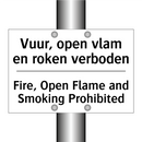 Vuur, open vlam en roken verboden/.../ - Fire, Open Flame and Smoking Prohibited/.../