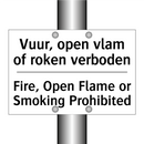 Vuur, open vlam of roken verboden/.../ - Fire, Open Flame or Smoking Prohibited/.../