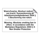 Waarschuwing: Absoluut rookverbod /.../ - Warning: Absolute smoking ban /.../