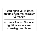 Geen open vuur; Open ontstekingsbron /.../ - No open flame; Fire open ignition /.../
