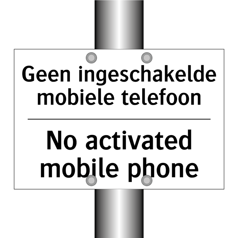 Geen ingeschakelde mobiele telefoon/.../ - No activated mobile phone