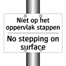 Niet op het oppervlak stappen - No stepping on surface