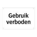 Gebruik verboden & Gebruik verboden & Gebruik verboden & Gebruik verboden & Gebruik verboden