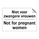Niet voor zwangere vrouwen - Not for pregnant women