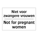 Niet voor zwangere vrouwen - Not for pregnant women