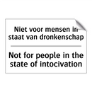 Niet voor mensen in staat van /.../ - Not for people in the state of /.../