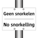 Geen snorkelen - No snorkelling