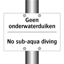 Geen onderwaterduiken - No sub-aqua diving