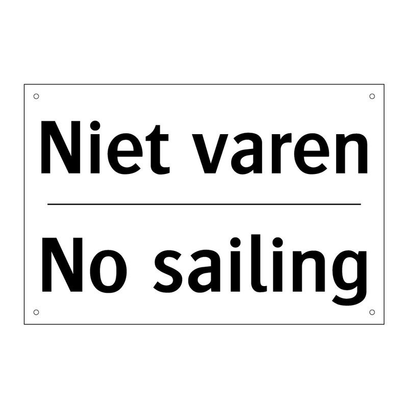Niet varen - No sailing