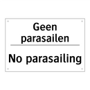 Geen parasailen - No parasailing