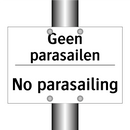 Geen parasailen - No parasailing