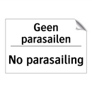 Geen parasailen - No parasailing
