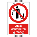 Afval achterlaten verboden