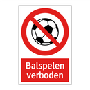 Balspelen verboden