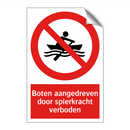 Boten aangedreven door spierkracht verboden