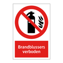 Brandblussers verboden