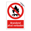 Brandend afval verboden