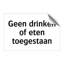 Geen drinken of eten toegestaan & Geen drinken of eten toegestaan & Geen drinken of eten toegestaan