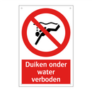 Duiken onder water verboden