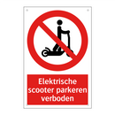 Elektrische scooter parkeren verboden