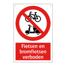 Fietsen en bromfietsen verboden