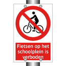 Fietsen op het schoolplein is verboden