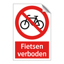 Fietsen verboden