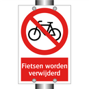 Fietsen worden verwijderd