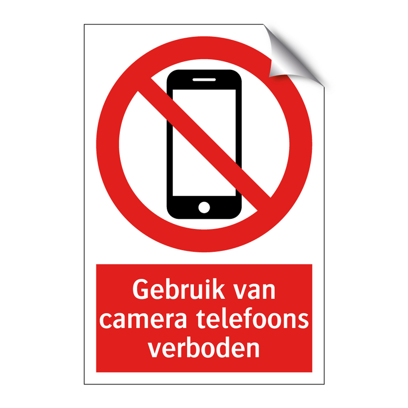 Gebruik van camera telefoons verboden