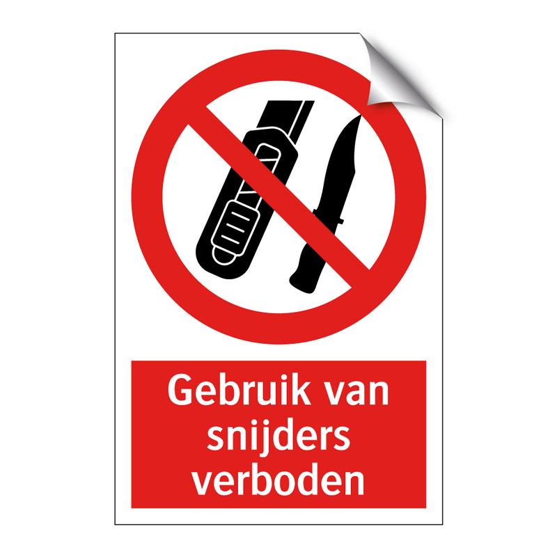 Gebruik van snijders verboden