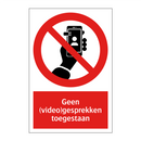 Geen (video)gesprekken toegestaan