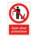 Geen afval achterlaten
