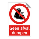 Geen afval dumpen