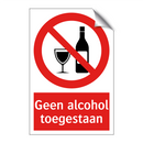Geen alcohol toegestaan