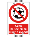 Geen balspelen na 8 uur 's avonds
