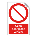 Geen doorgaand verkeer