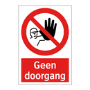 Geen doorgang