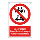 Geen fietsen (bromfietsen) mogen worden geplaatst