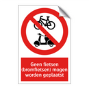 Geen fietsen (bromfietsen) mogen worden geplaatst