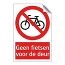 Geen fietsen voor de deur