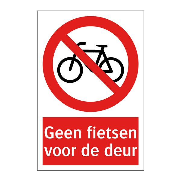 Geen fietsen voor de deur